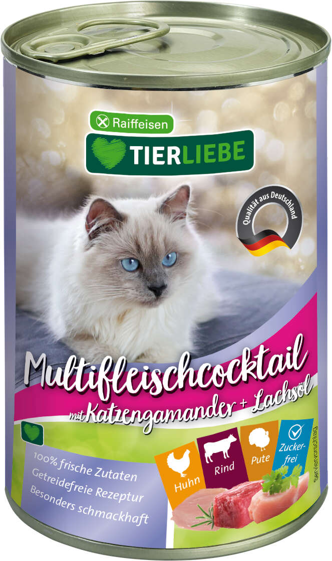 TIERLIEBE Katzen-Nassfutter Multifleischcocktail